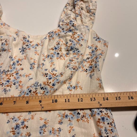 Old Navy Floral Ruffled Mini Dress Sz M - Picture 5 of 11